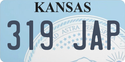 KS license plate 319JAP