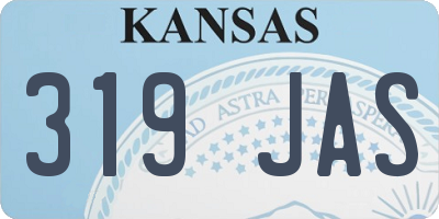 KS license plate 319JAS
