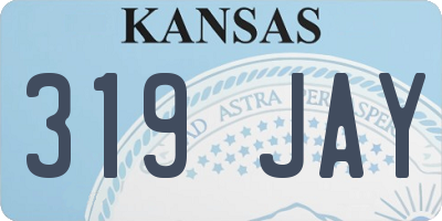 KS license plate 319JAY