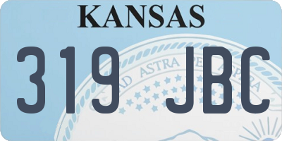 KS license plate 319JBC