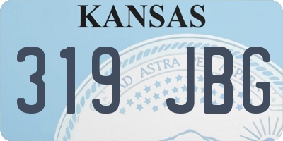 KS license plate 319JBG