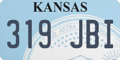 KS license plate 319JBI