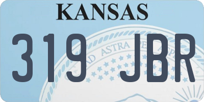 KS license plate 319JBR