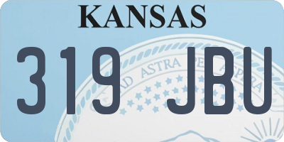 KS license plate 319JBU