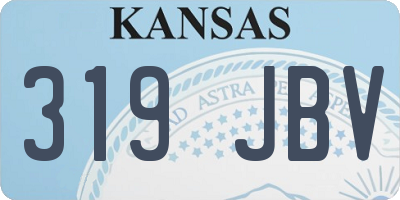 KS license plate 319JBV