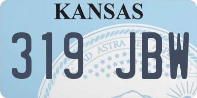 KS license plate 319JBW