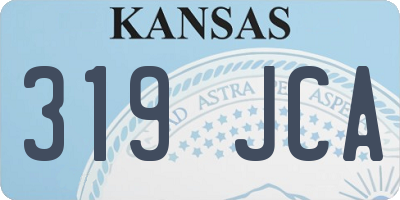 KS license plate 319JCA