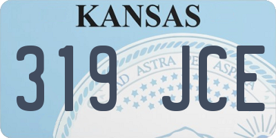 KS license plate 319JCE