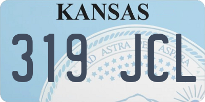 KS license plate 319JCL