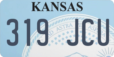 KS license plate 319JCU