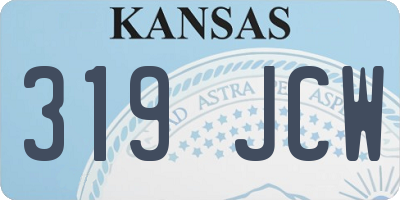 KS license plate 319JCW