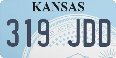 KS license plate 319JDD