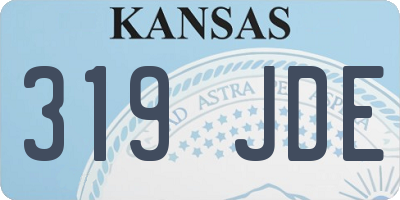 KS license plate 319JDE