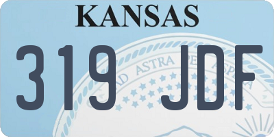 KS license plate 319JDF