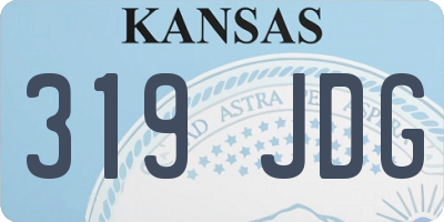 KS license plate 319JDG