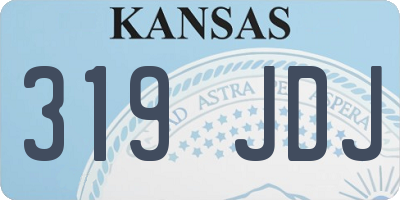KS license plate 319JDJ