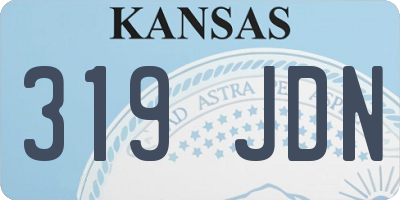 KS license plate 319JDN