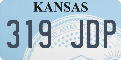 KS license plate 319JDP