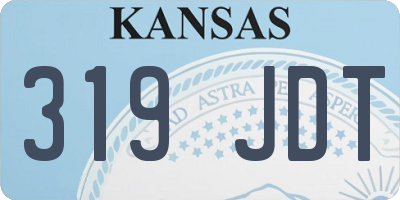 KS license plate 319JDT