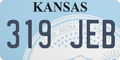 KS license plate 319JEB