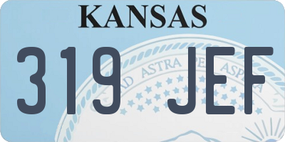 KS license plate 319JEF