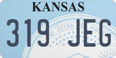 KS license plate 319JEG