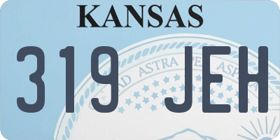 KS license plate 319JEH