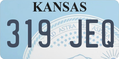 KS license plate 319JEQ