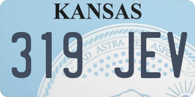 KS license plate 319JEV