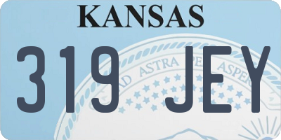 KS license plate 319JEY