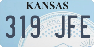 KS license plate 319JFE