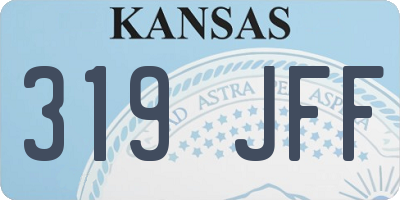 KS license plate 319JFF