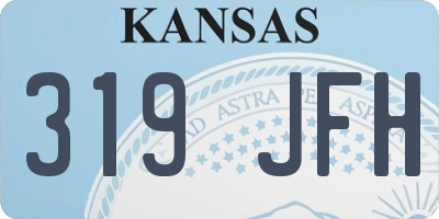 KS license plate 319JFH