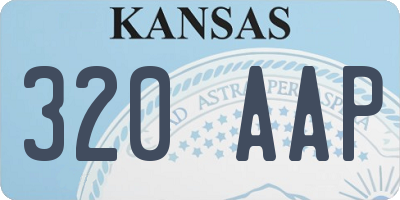KS license plate 320AAP