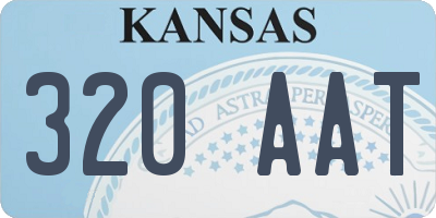 KS license plate 320AAT