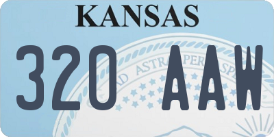 KS license plate 320AAW