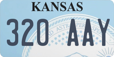 KS license plate 320AAY