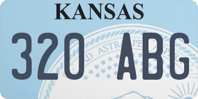 KS license plate 320ABG