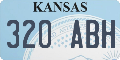 KS license plate 320ABH
