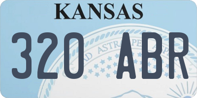 KS license plate 320ABR