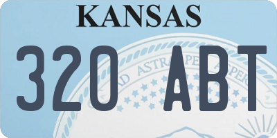 KS license plate 320ABT