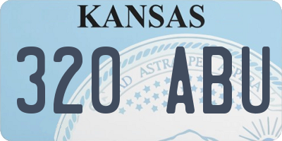 KS license plate 320ABU