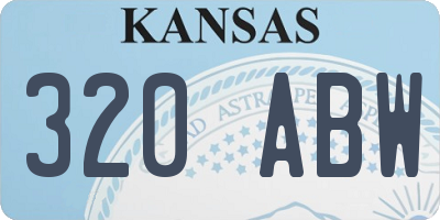 KS license plate 320ABW