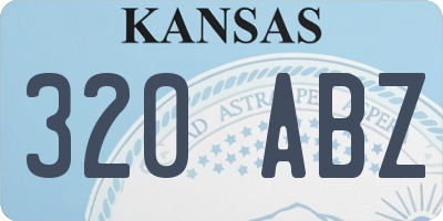 KS license plate 320ABZ