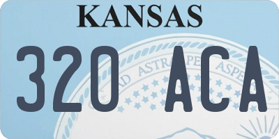 KS license plate 320ACA