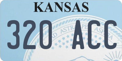 KS license plate 320ACC