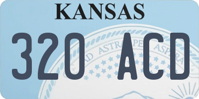 KS license plate 320ACD