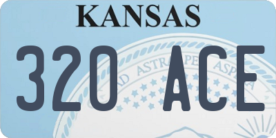 KS license plate 320ACE