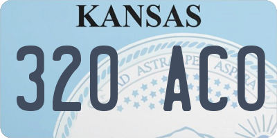KS license plate 320ACO