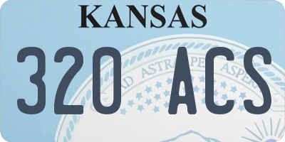 KS license plate 320ACS